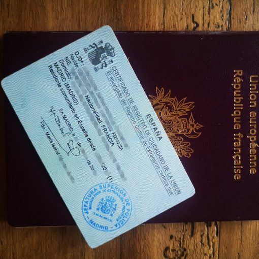 Certificat de registre de citoyenneté de l'UE