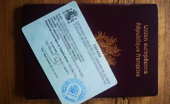 Certificat de registre de citoyenneté de l'UE